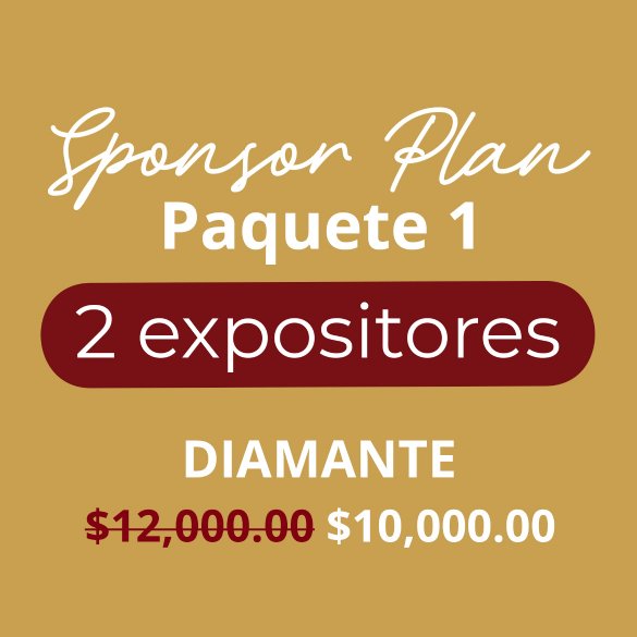 Paquete 1 Diamante (Promo Pago Full) (2 Expositores): $10,000