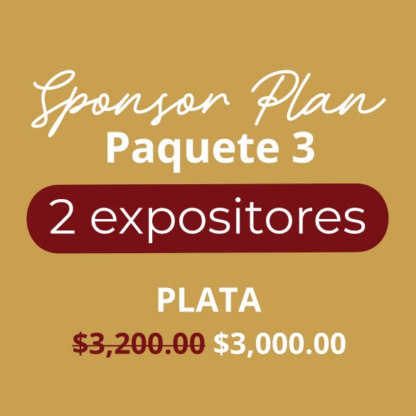 Paquete 3 Plata (Promo Pago Full) (2 Expositores): $3,000